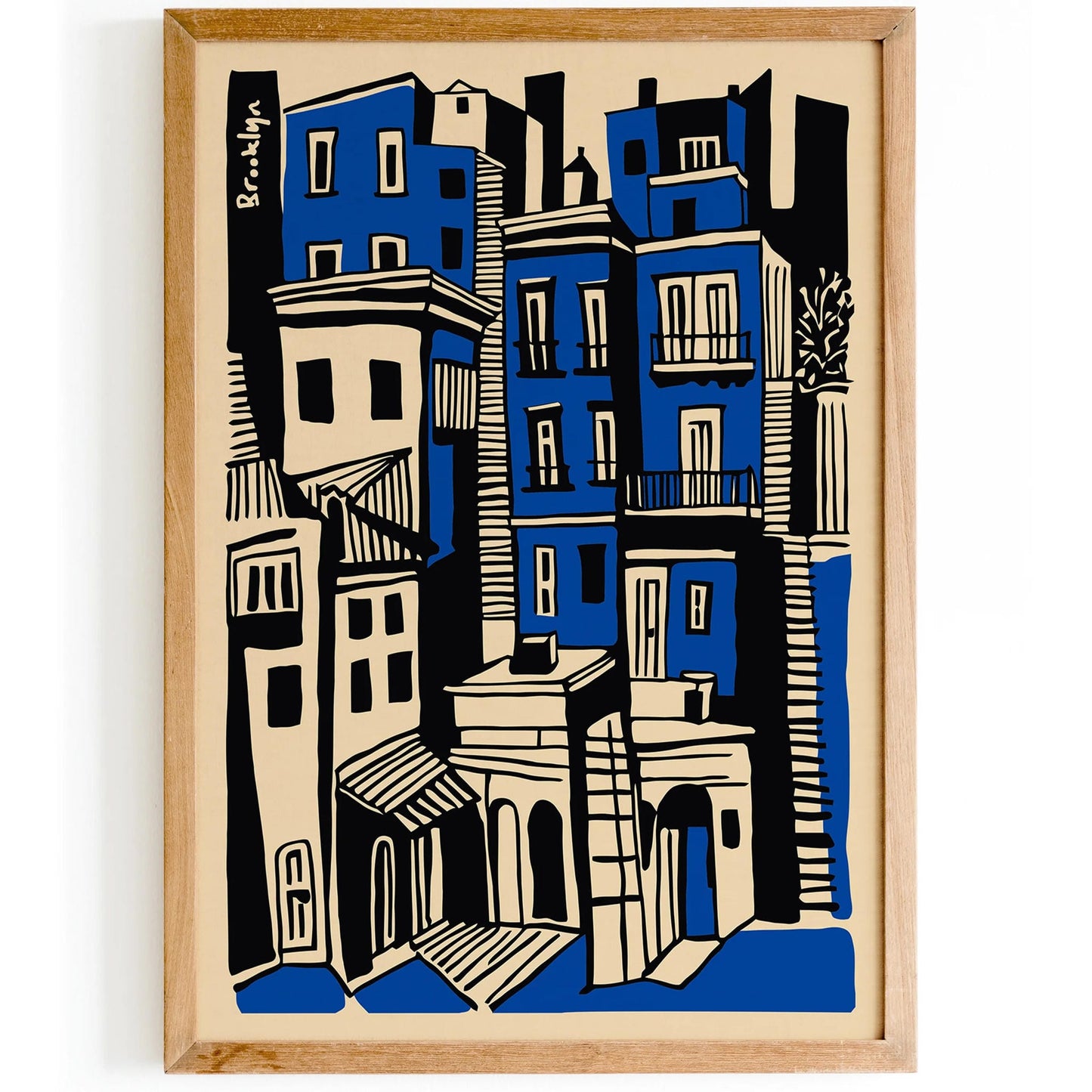 Brooklyn Poster – Modern Architecture Wall Art Print