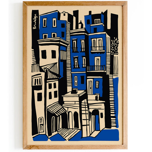 Brooklyn Poster – Modern Architecture Wall Art Print