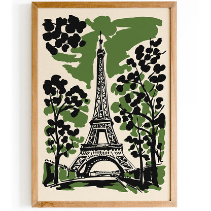 Eiffel Tower Paris France Travel Poster
