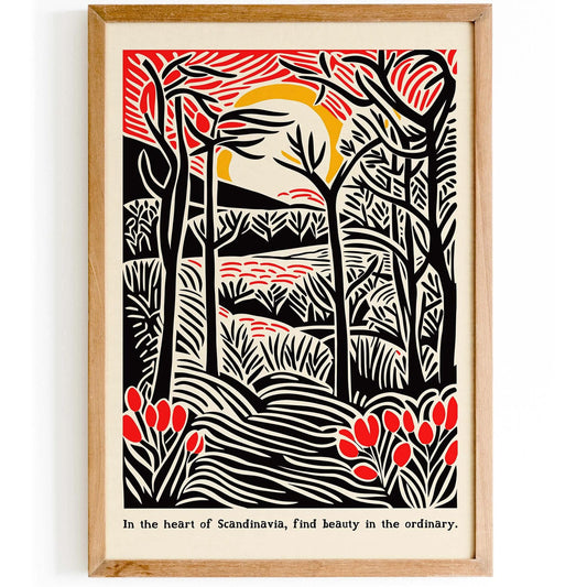 Scandinavian Forest Poster Print