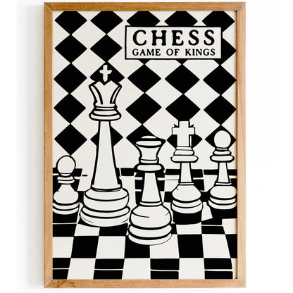 Chess - Game of Kings - Retro Poster