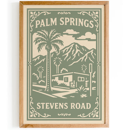 Palm Springs Steven Road California Cityscape Poster