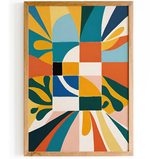 Colorful Mid Century Abstract Wall Art 2024