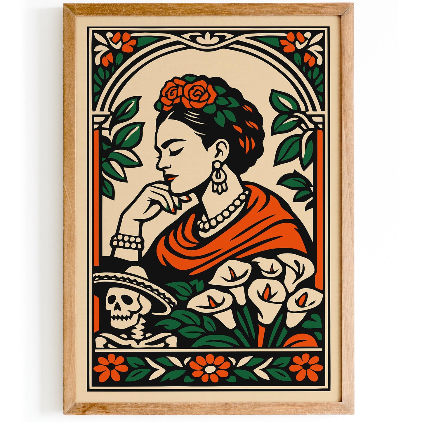 Frida Kahlo Inspired Woman Poster