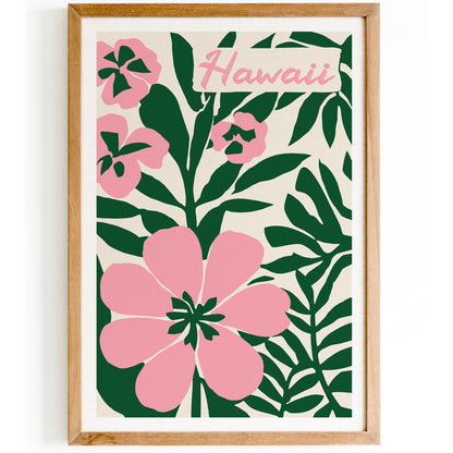 Hawaii Green Pink Poster