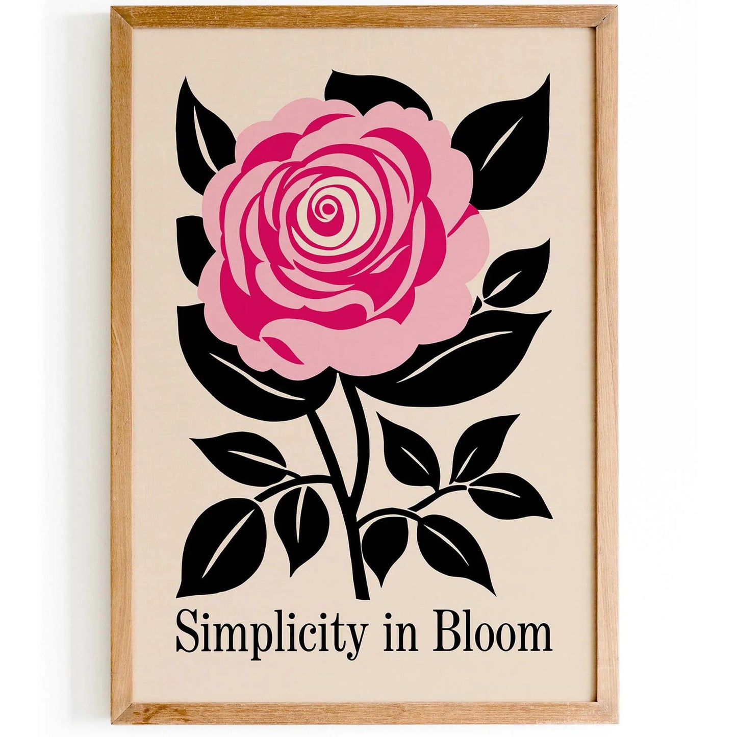 Simplicity in Bloom Elegant Rose Art Print