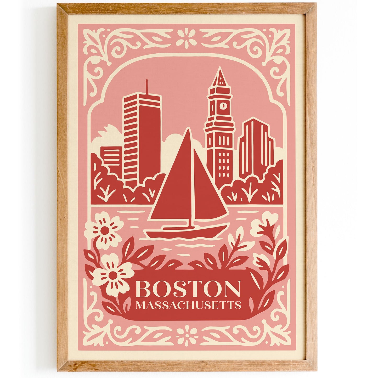 Boston Massachusetts Travel Poster