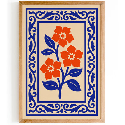 Botanical Floral Poster - Flower Wall Art Print