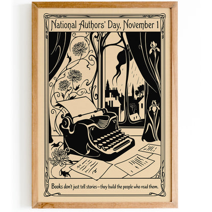 Vintage National Authors Day Poster