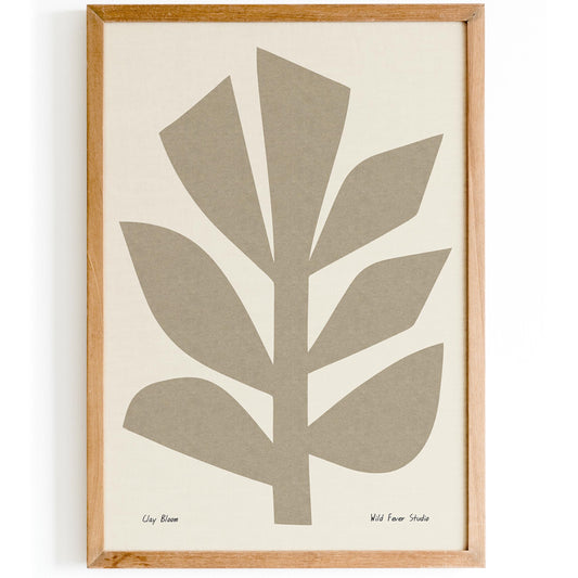 Clay Bloom Minimalist Poster