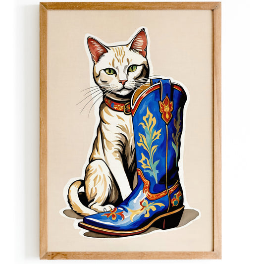 Cowboy Cat Art Print