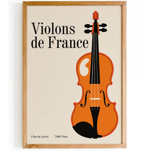 Violons de France - Vintage Violin Poster