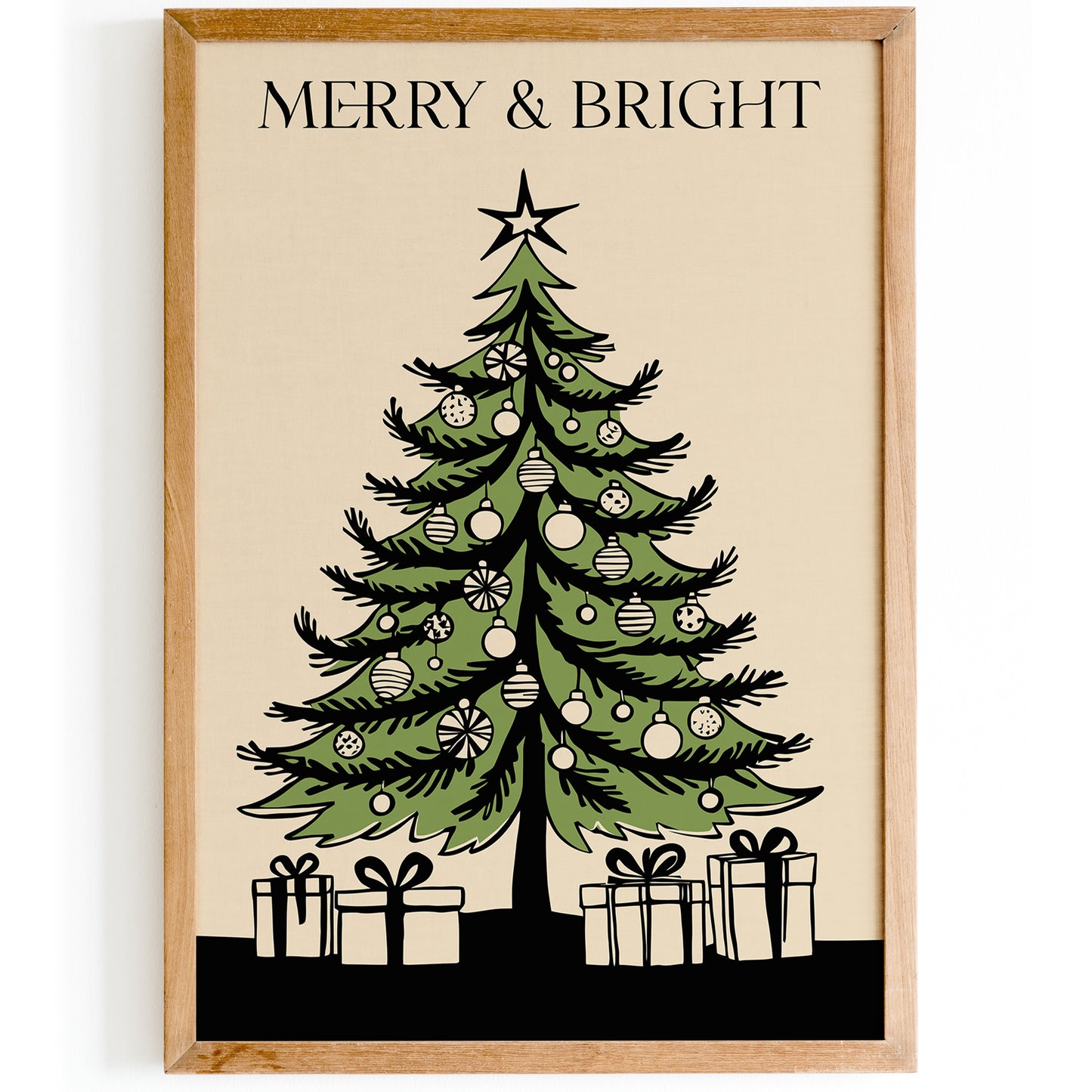 Minimalist Christas Tree Art Print 2024