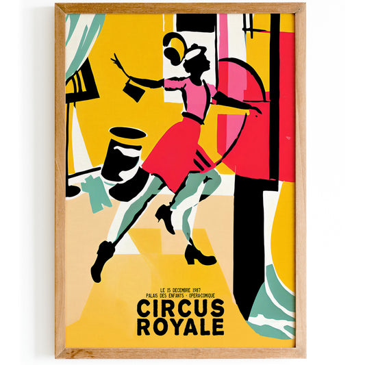 1987 French Circus Poster Reproduction Print