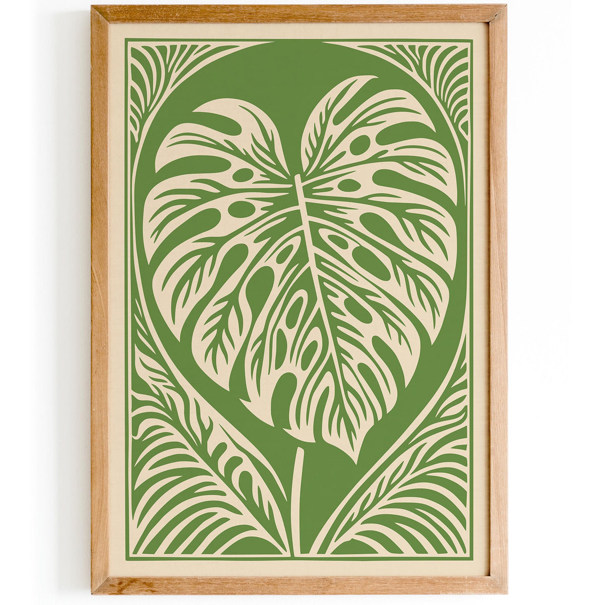 Monstera Leaf Green Poster