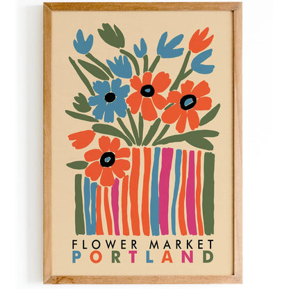 Portland Flower Market Poster