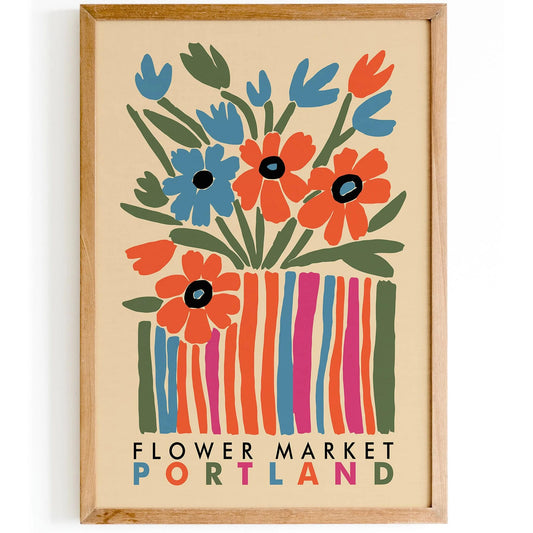 Portland Flower Market Poster