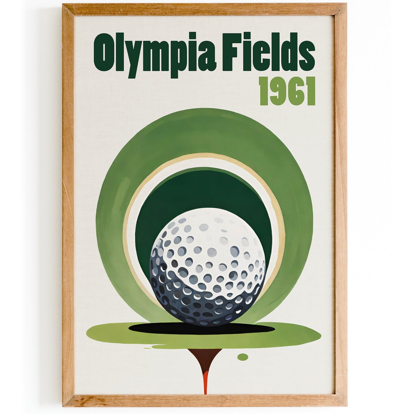 Olympia Fields 1961 Golfing Poster