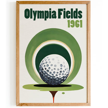 Olympia Fields 1961 Golfing Poster