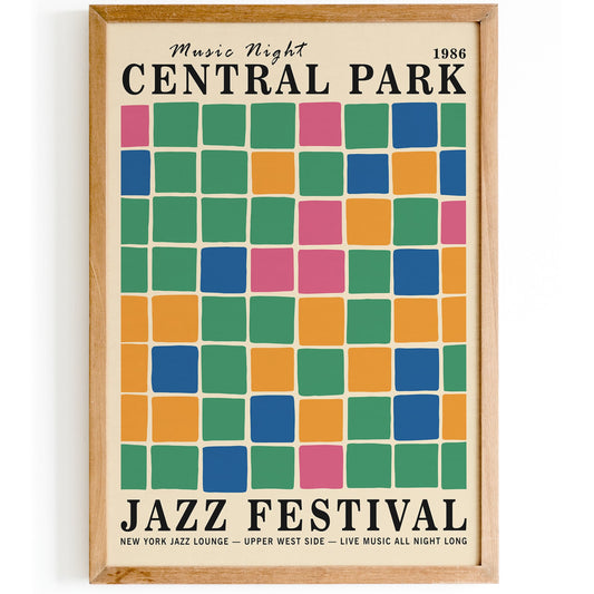 Central Park Jazz Poster - NYC Festival Wall Art
