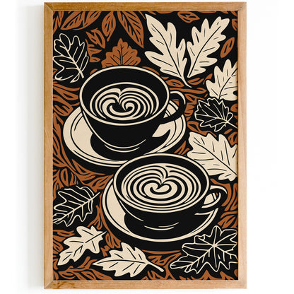 Autumn Coffee Art – Kitchen Wall Decor