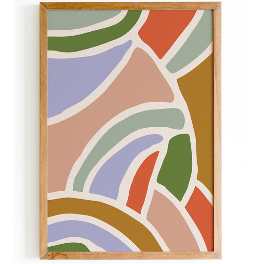 Abstract Geometric Wall Art - Colorful Poster Design