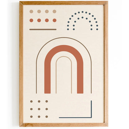 Modern Aesthetic Minimalist Art Print in Neutral Tones