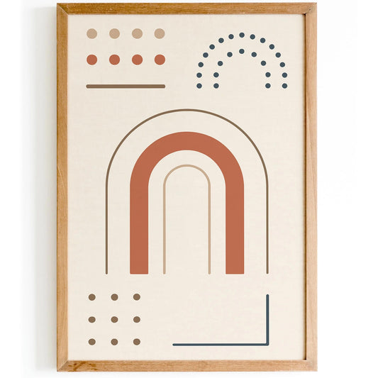 Modern Aesthetic Minimalist Art Print in Neutral Tones