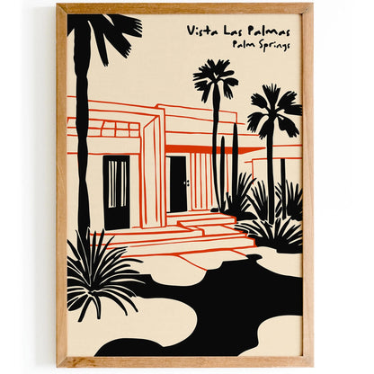 Retro Palm Springs Architecture Poster – Mid Century Wall Art