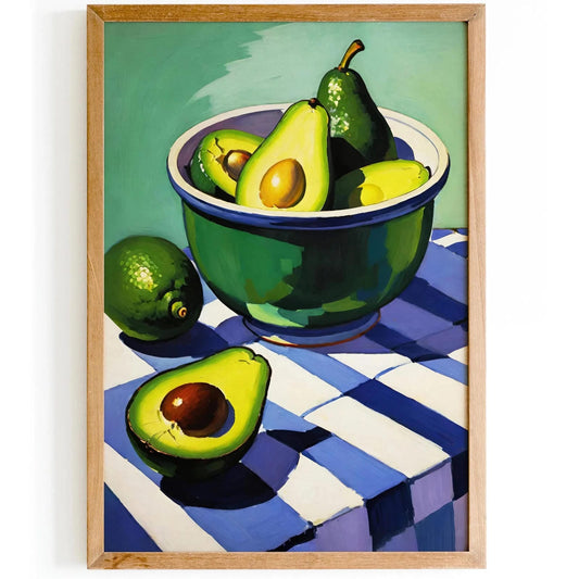 Healthy Green Avocado Still Life Decor