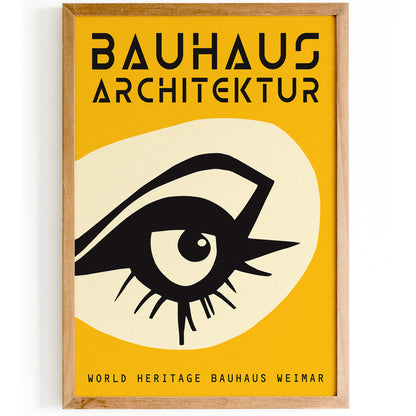 Yellow Bauhaus Eye Art Print 2024