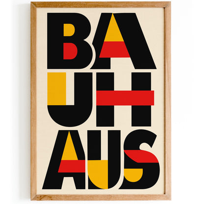 Bauhaus Modern Typography Art Poster