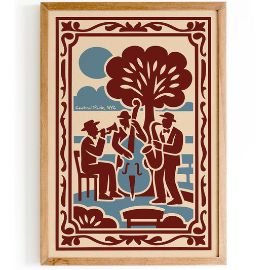 NYC Art, Jazz Print, Music Decor