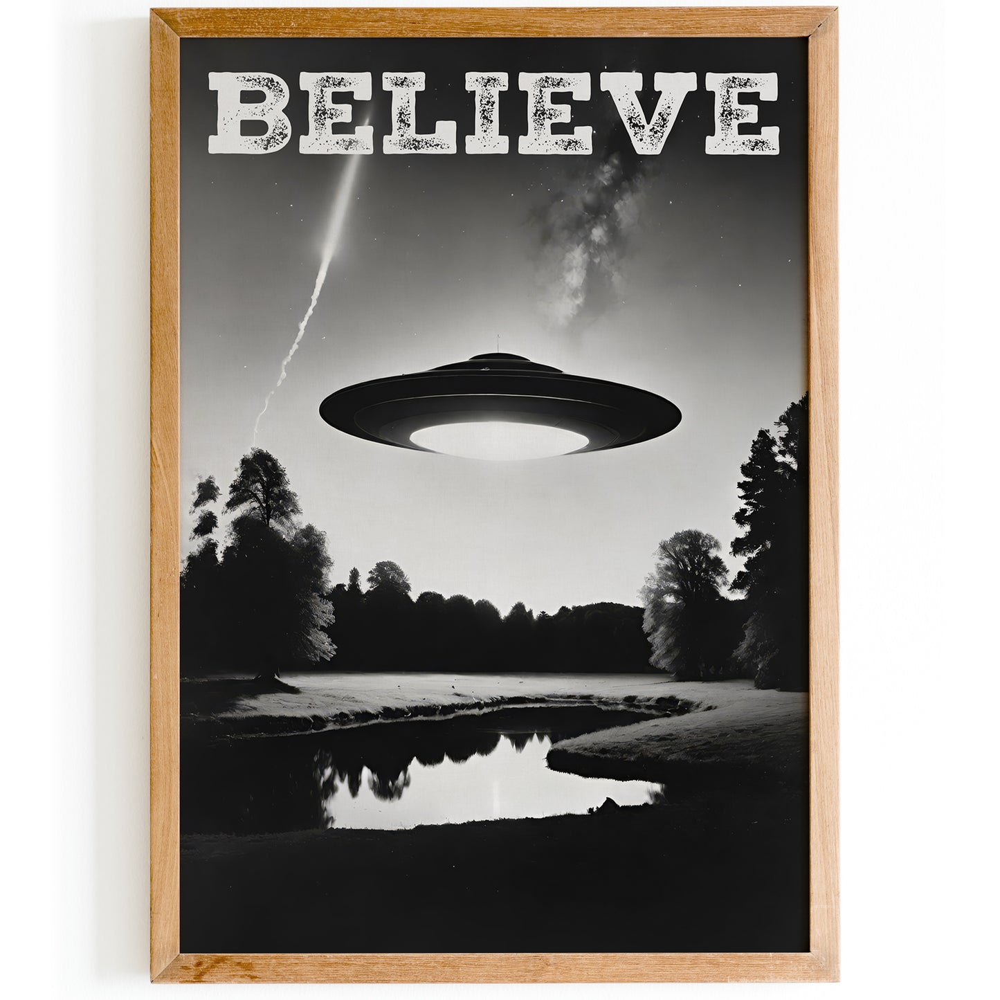 BELIEVE - Vintage UFO Poster