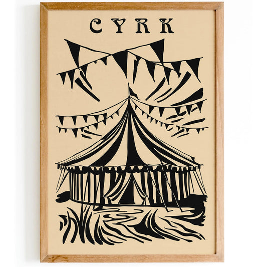 Polish Circus Vintage Style Art Print