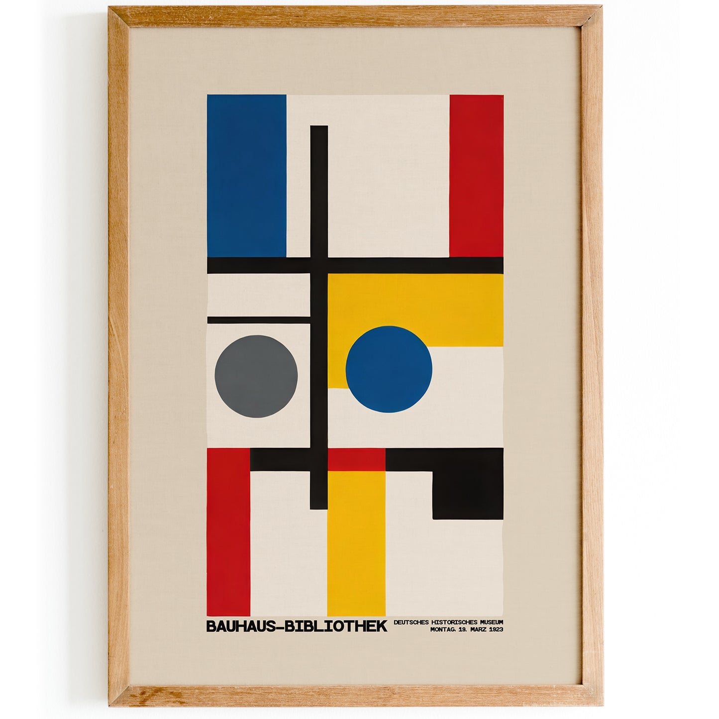 Minimalist Bauhaus Library Wall Art