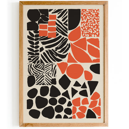 Mid Century Modern Abstract Cut Outs Print