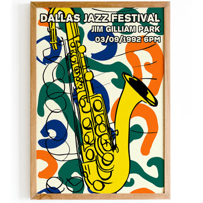 Dallas Jazz Festival Vintage Poster