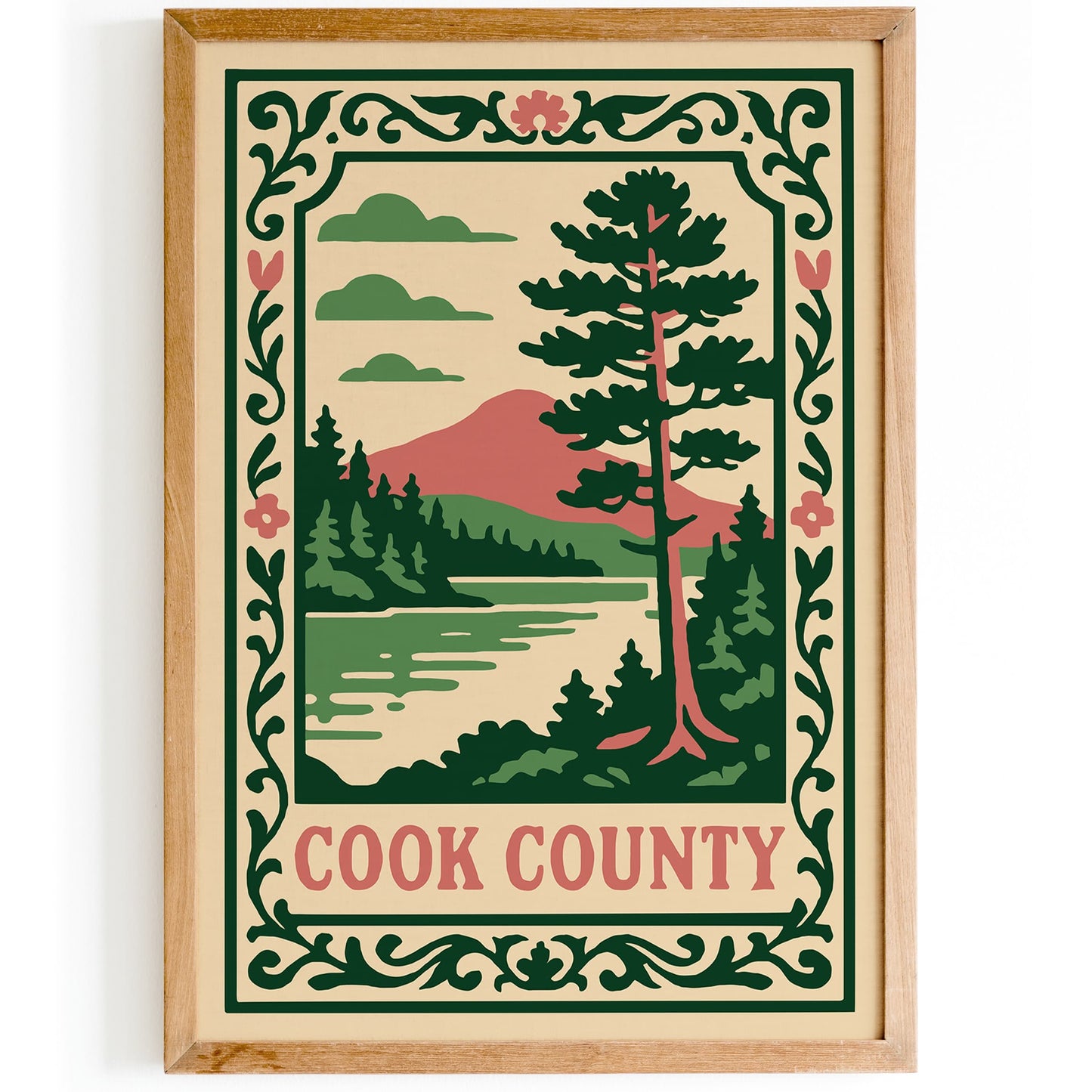 Cook County Poster -  Illinois Landscape Art Print