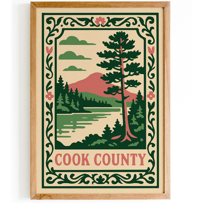 Cook County Poster -  Illinois Landscape Art Print