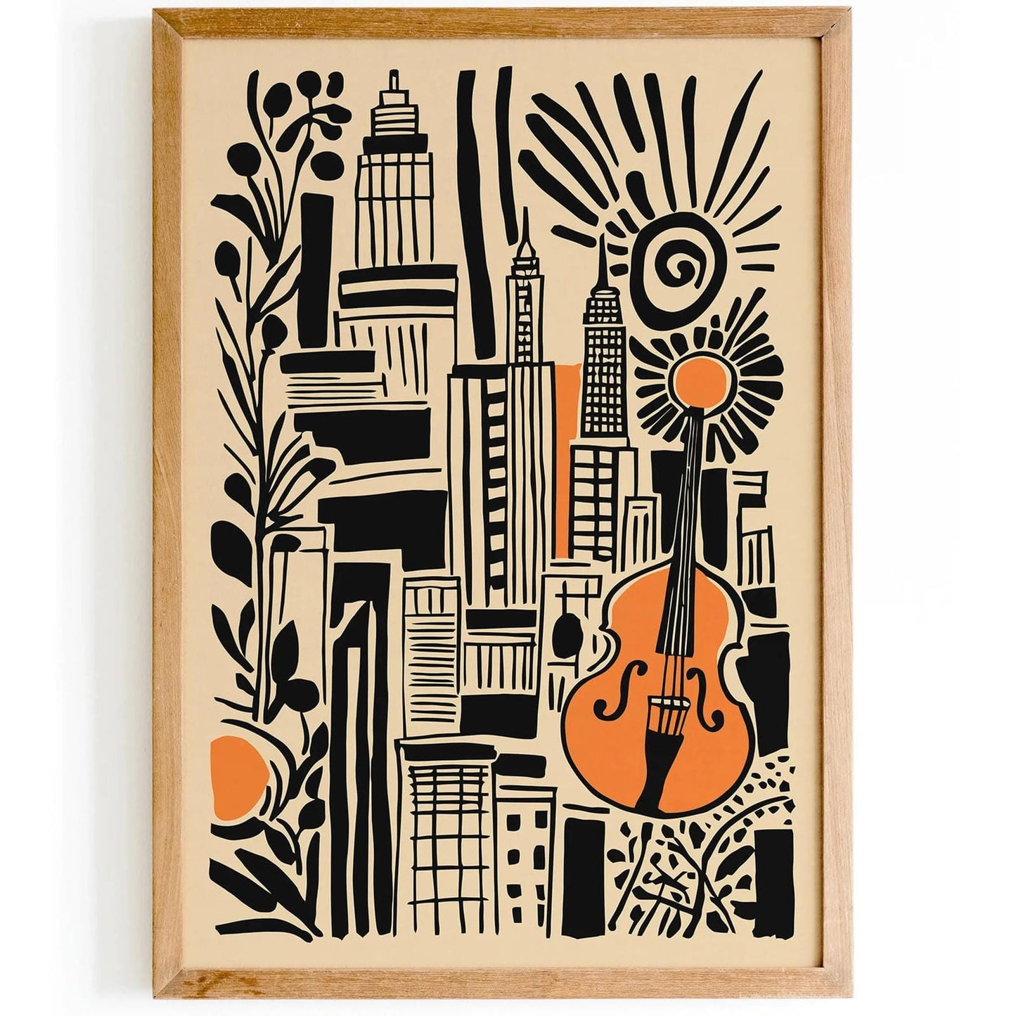 Retro NYC Jazz Music Poster
