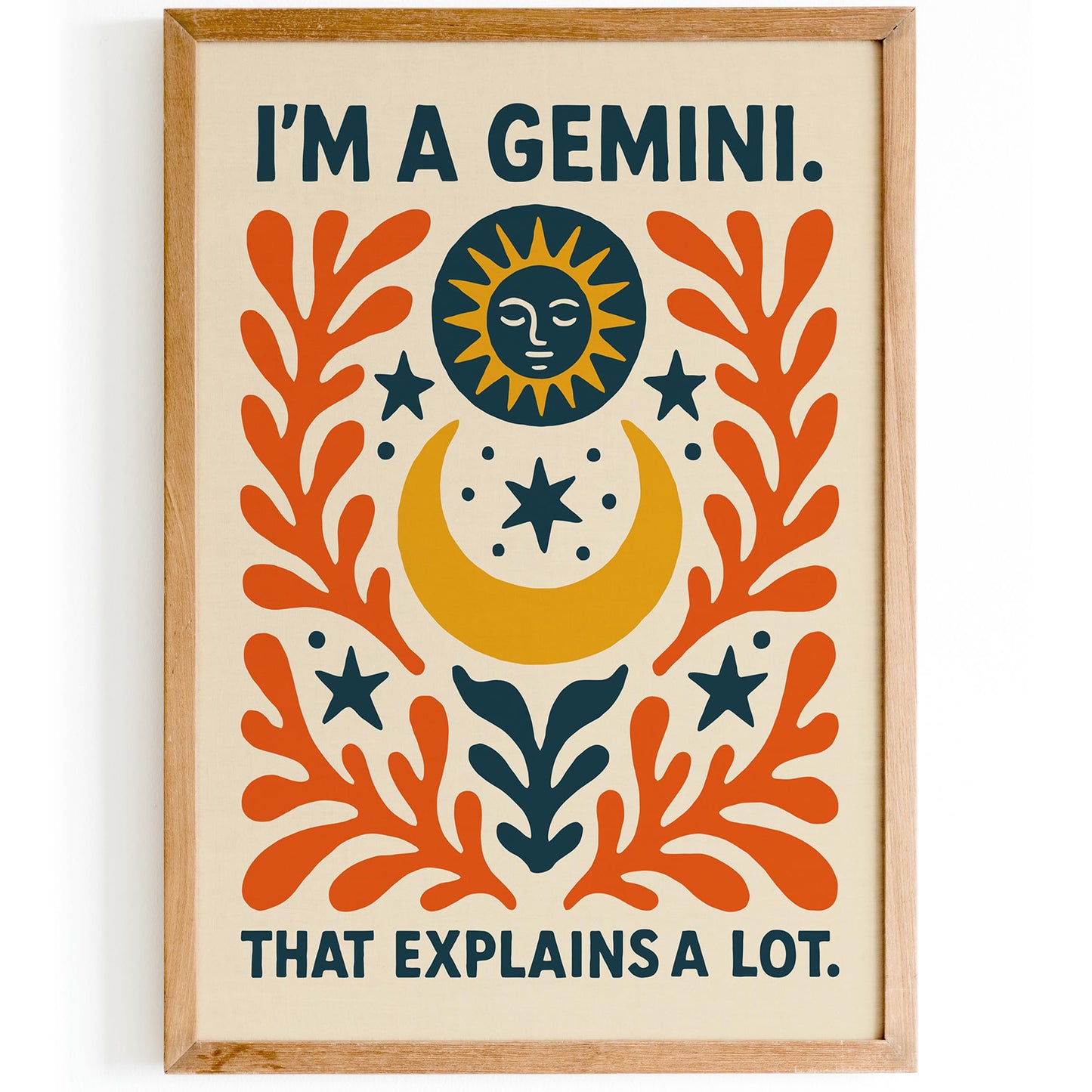Gemini Zodiac Poster Print