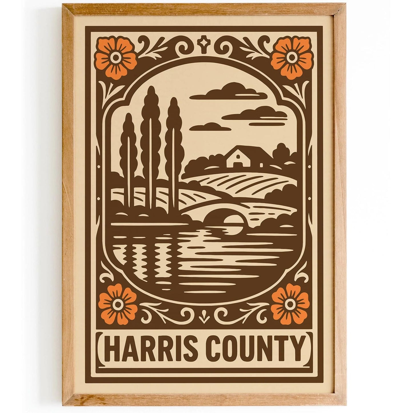 Harris County Landscape Wall Art Print