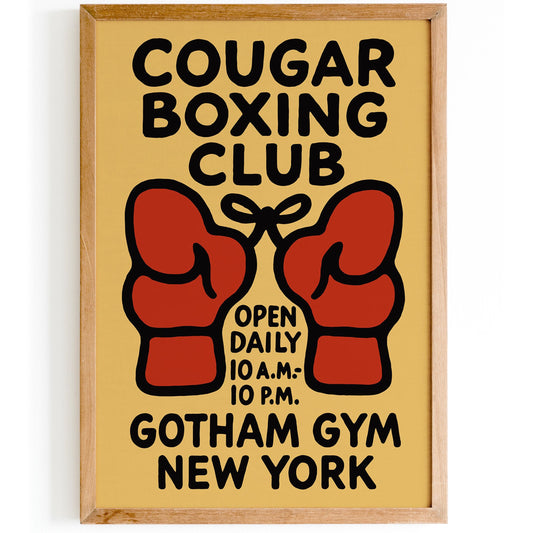 Cougar Boxing Club NYC Poster