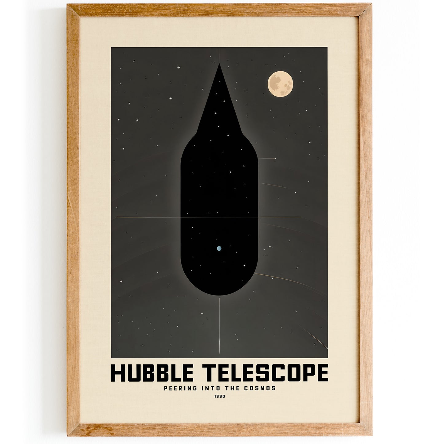 Hubble Telescope 1990  Space Poster