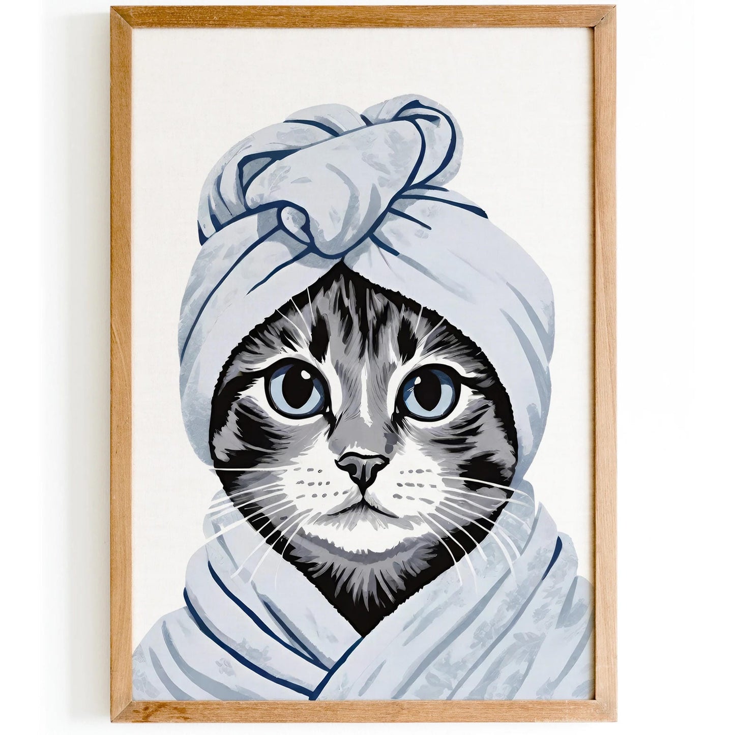 Chic Spa Cat Portrait Poster
