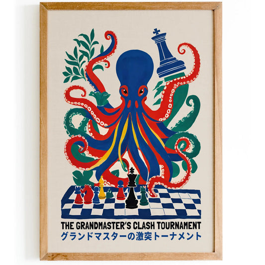 Japanese Chess Tournament Octopus Print