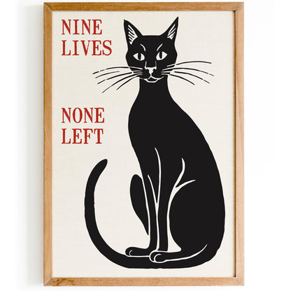 Nine Lives Cat Poster