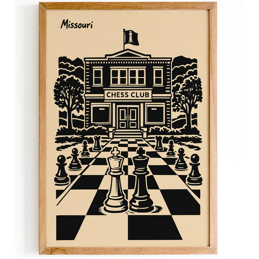 Chess Club Poster, St. Louis, Missouri Print