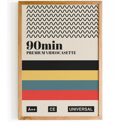 Retro Videocassette Poster Print